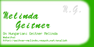 melinda geitner business card